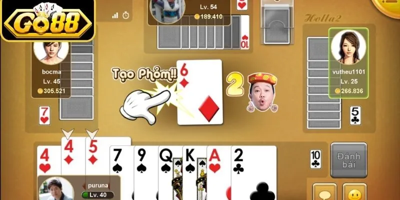 Hướng dẫn chơi phỏm Go88 với chiến lược hiệu quả