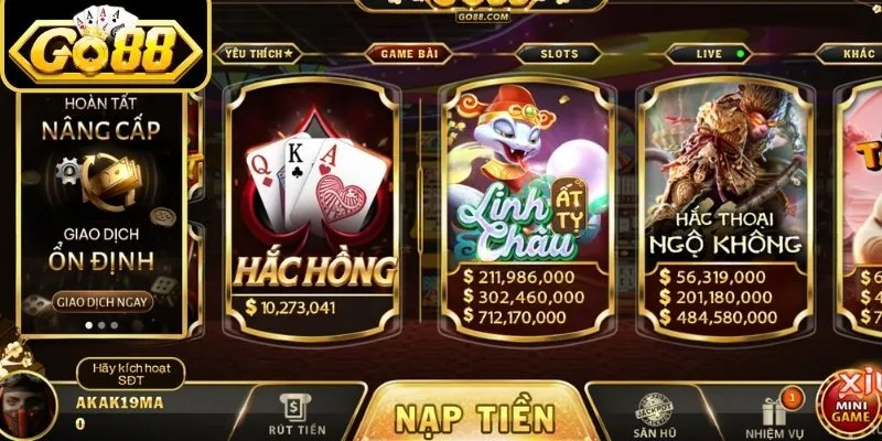 Sảnh nổ hũ Go88 và cơ chế vận hành cụ thể